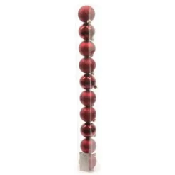 10 PALLINE DI NATALE ROSSE 6 CM