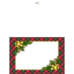 20 TARGHETTE SEGNATAVOLO TARTAN PER LA CENA DI NATALE