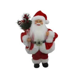 Babbo Natale Alzato Dec. Rosso 30 Cm 90191