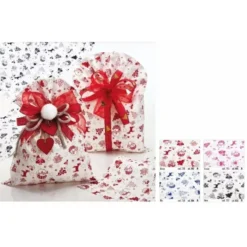 BUSTINE PERLATE BABBO NATALE ROSSO