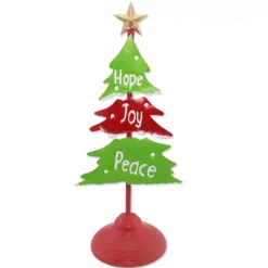 INSEGNA NATALIZIA ALBERO DI NATALE IN LATTA