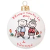 PALLINA DECORATA A MANO PRIMO NATALE CON I NONNI -Offerta economica Silikomart Pallina Natalizia in ceramica Decorata a Mano Primo Natale con i Nonni