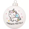 PALLINA NATALIZIA UNICORNO MAGICO NATALE DECORATA A MANO