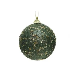 PALLINA DI NATALE VERDE GLITTER 8 CM