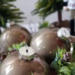 Palline Di Natale Sfera In Vetro 10 Cm Mud - Fango N16048/MUD 12 Pz