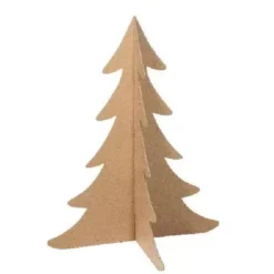 ALBERI DI NATALE CARTA AVANA COMPONIBILI - 3 PZ