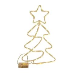 Albero Di Natale 43 Led Bianco Caldo26 X 45 Cm A Batt Int/est 195332