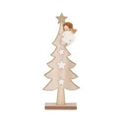 ALBERO DI NATALE CON ANGIOLETTO E STELLE 36 CM