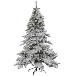 Albero Di Natale Innevato Con Luci