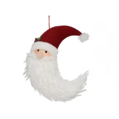 BABBO NATALE A FORMA DI MEZZALUNA DI TESSUTO