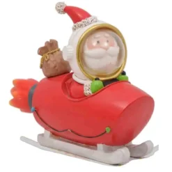 Babbo Natale Astronauta Con Razzo