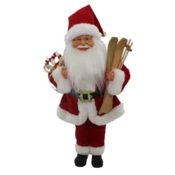 Babbo Natale Con Carillon Rosso 45 Cm