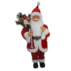 Babbo Natale Con Luce Decorazione Rossa 60 Cm 90245