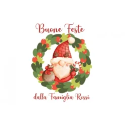 Bigliettini Natalizi Xmas Cards Personalizzabili 40 Pz - Babbo Natale