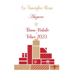 Biglietto Cartolina Per Auguri Di Natale Personalizzabile 20 Pz - Pacchi Regalo