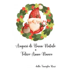 Cartolina Biglietto Per Auguri Di Natale Personalizzabile 20 Pz - Babbo Natale