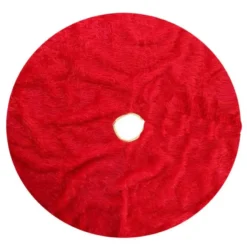 COPRIBASE ALBERO DI NATALE ROSSO DI TESSUTO 90 CM