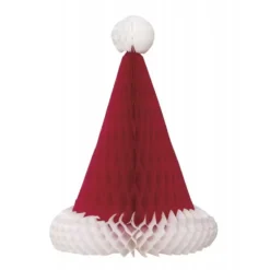 DECORAZIONE NATALIZIA A NIDO D'APE " CAPPELLO DI BABBO NATALE" SANTA CLAUS