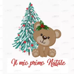 ETICHETTA ADESIVA ORSETTA IL MIO PRIMO NATALE