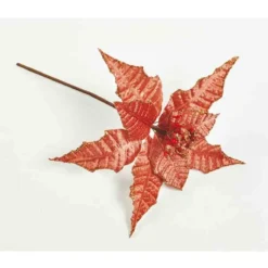 Fiore Natalizio Rosa Antico 33 Cm Stella Di Natale