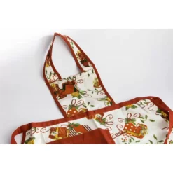 GREMBIULE A TEMA NATALIZIO CON PATTINA IN TESSUTO + CAPPELLO ROSSO BABBO NATALE -Offerta economica Silikomart grembiule tema natalizio pattina tessuto 3