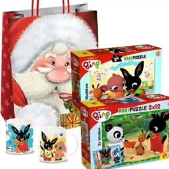 IDEA REGALO BING PER NATALE - 2 PUZZLE E TAZZA