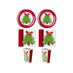 KIT N2 72 PZ PER FESTA NATALE CENONE TEMA ALBERO NATALE POIS