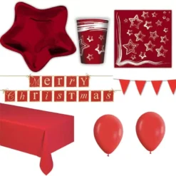 KIT N.27 ROUGE METALLIC – ACCESSORI PER TAVOLA DI NATALE