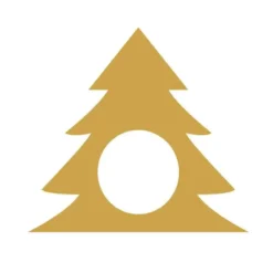 FERMA TOVAGLIOLI ALBERO DI NATALE IN PLEXIGLASS ORO - 1 PZ