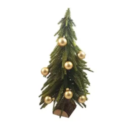 MINI ALBERO DI NATALE FAI DA TE CON PALLINE ORO