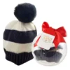 PALLINA DI NATALE CON CAPPELLINO NEONATO PON PON A STRISCE -Offerta economica Silikomart pallina di natale con cappellino