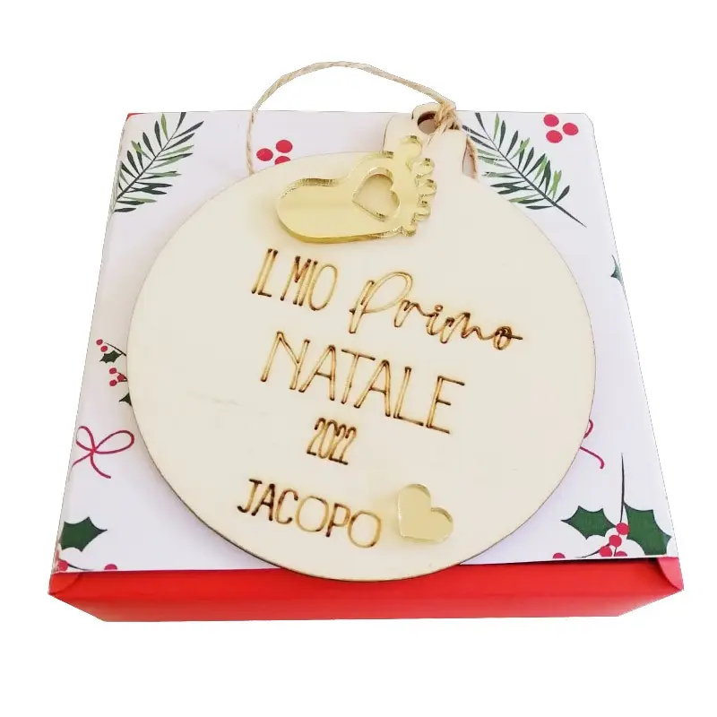 Pallina Il Mio Primo Natale In Legno E Plexiglass - Personalizzabile 3 Pallina Il Mio Primo Natale In Legno E Plexiglass - Personalizzabile