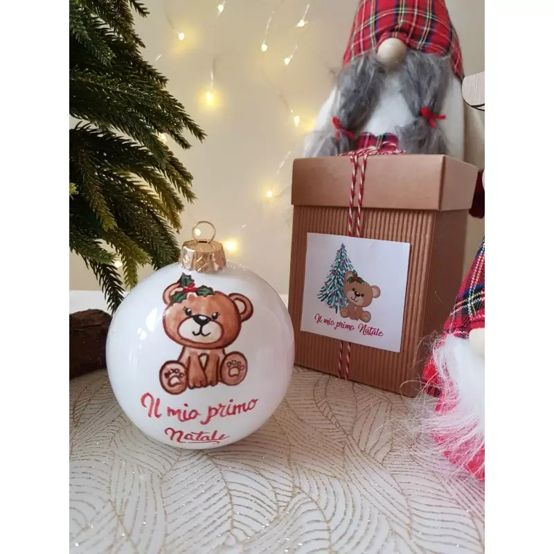 PALLINA NATALIZIA ORSETTA IL MIO PRIMO NATALE CON CONFEZIONE REGALO 4 PALLINA NATALIZIA ORSETTA IL MIO PRIMO NATALE CON CONFEZIONE REGALO - immagine 2