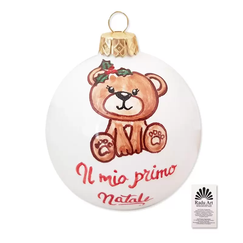 PALLINA NATALIZIA ORSETTA IL MIO PRIMO NATALE CON CONFEZIONE REGALO 6 PALLINA NATALIZIA ORSETTA IL MIO PRIMO NATALE CON CONFEZIONE REGALO - immagine 4