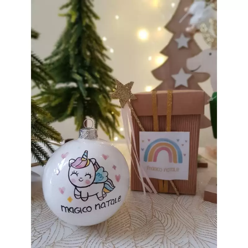 PALLINA NATALIZIA UNICORNO MAGICO NATALE CON CONFEZIONE REGALO 6 PALLINA NATALIZIA UNICORNO MAGICO NATALE CON CONFEZIONE REGALO - immagine 4