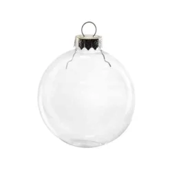 Palline Di Natale In Vetro Iridescente 10cm - 12pz