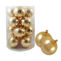 PALLINE DI NATALE ORO 10 CM – 12 PZ