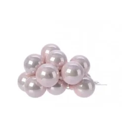 PALLINE DI NATALE ROSA CHIARO LUCIDE - 144 PZ
