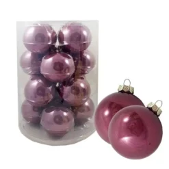 PALLINE DI NATALE MALVA 10 CM – 12 PZ