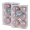 PALLINE DI NATALE ROSA PRETTY - 12 PZ
