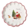 PIATTO BABBO NATALE CON ALBERO TONDO
