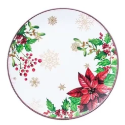 PIATTO DI PLASTICA STELLA DI NATALE 33 CM