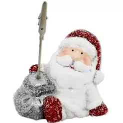 PORTAFOTO BABBO NATALE DI CERAMICA CON PICK