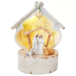 PRESEPE DI NATALE IN CERAMICA – NATIVITÀ DI PORCELLANA CON LED