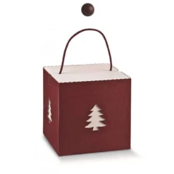 SCATOLA BORDEAUX CON ALBERO NATALE 1 Pz