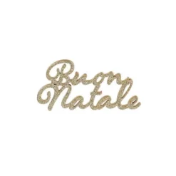 Scritta Buon Natale Oro Glitterata - 24617