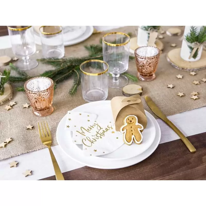 TOVAGLIOLI ALBERO DI NATALE MERRY CHRISTMAS - 20 PZ 5 TOVAGLIOLI ALBERO DI NATALE MERRY CHRISTMAS - 20 PZ - immagine 3