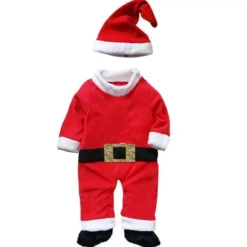 TUTINA BABBO NATALE IN CINIGLIA – TRAVESTIMENTO PER NEONATI 3-6 MESI